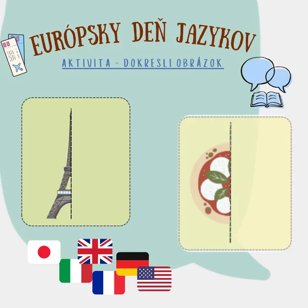 🌍 EURÓPSKY DEŇ JAZYKOV – DOKRESLI OBRÁZOK🌍