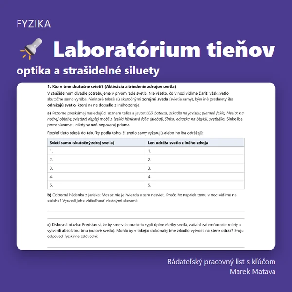 🔦 Laboratórium tieňov – optika a strašidelné siluety