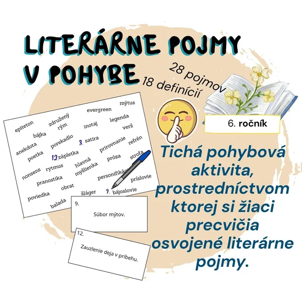 Literárne pojmy v pohybe - 6. ročník