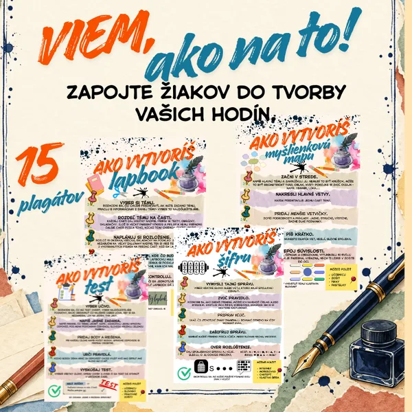 Viem, ako na to! / lapbook, pojmová mapa, test, kvíz, pexeso, šifra, vlastná tvorba, kreativita