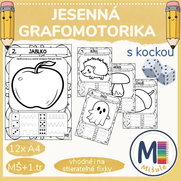 JESENNÁ GRAFOMOTORIKA S KOCKOU
