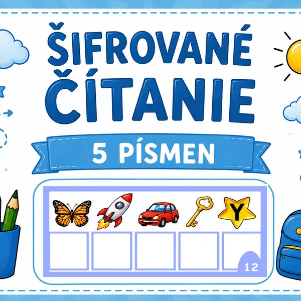 Šifrované čítanie 5 písmen