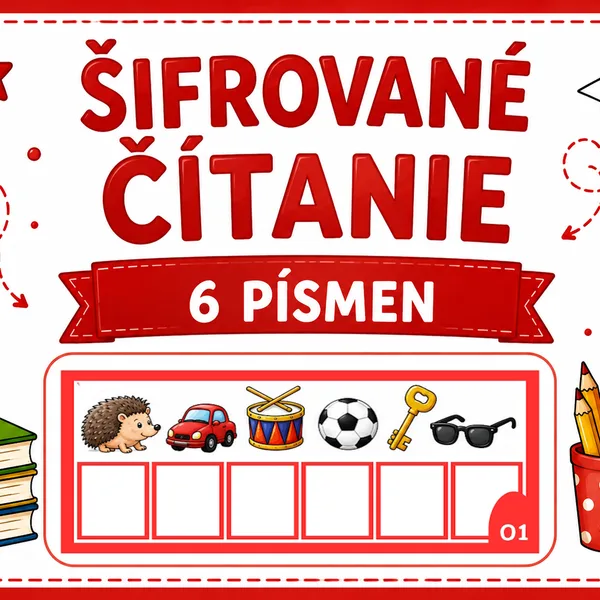 Šifrované čítanie 6 písmen