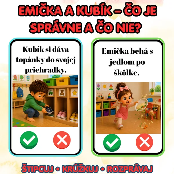Emička a Kubík – Čo je správne a čo nie? | Správanie v škôlke