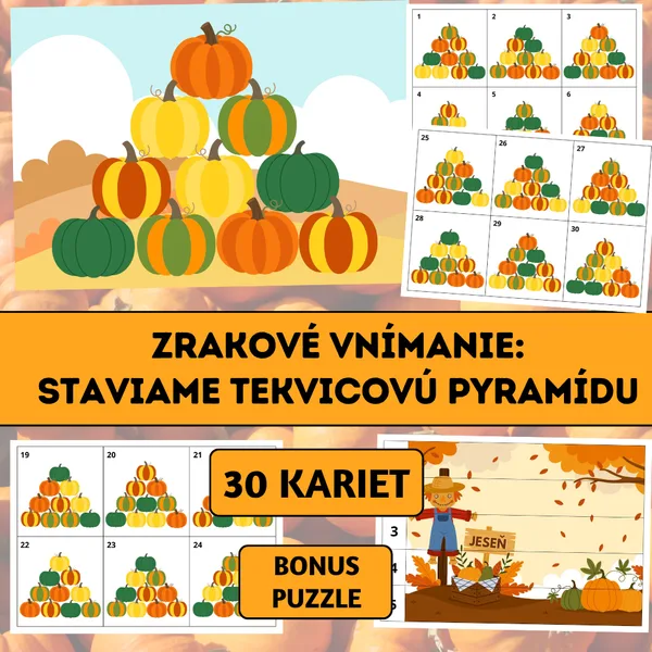 Zrakové vnímanie: Staviame tekvicovú pyramídu