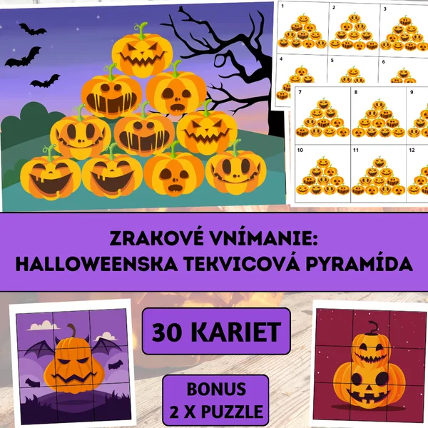 Zrakové vnímanie: Halloweenska tekvicová pyramída
