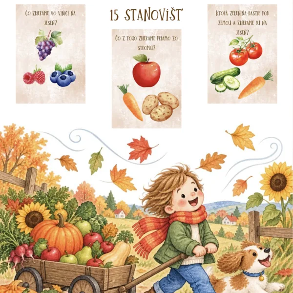 🍎🍂 CESTA JESENNEJ ÚRODY – ZÁBAVNÝ NÁUČNÝ CHODNÍK PRE MŠ 🎃🥕