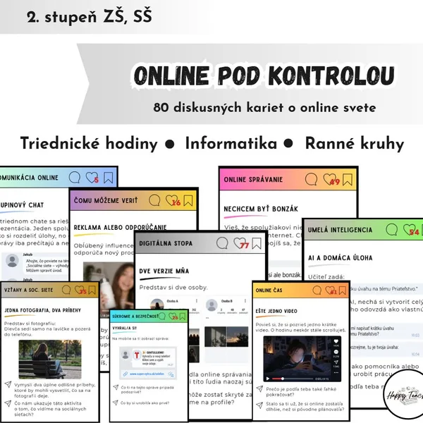 ONLINE POD KONTROLOU - 80 diskusných kariet o online svete