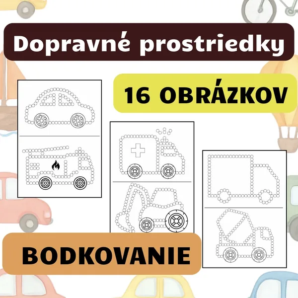 Dopravné prostriedky – bodkovanie