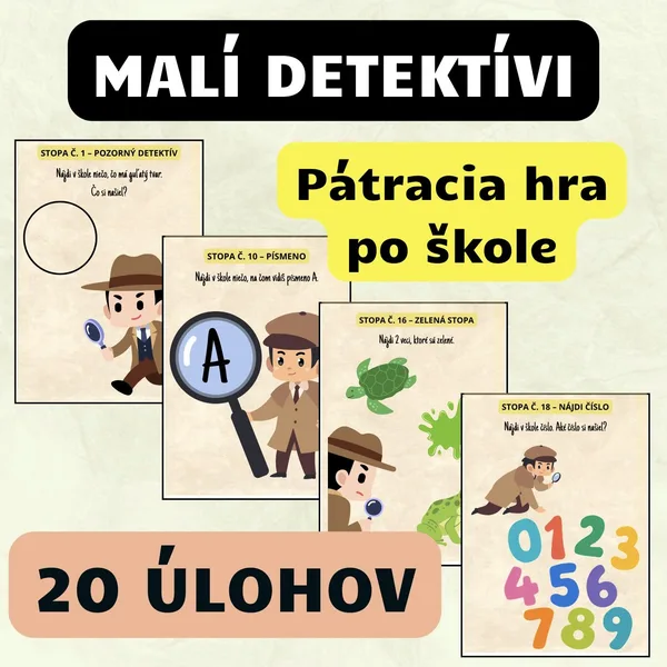 MALÍ DETEKTÍVI - Pátracia hra po škole