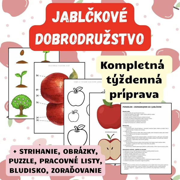 JABLČKOVÉ DOBRODRUŽSTVO - týždenný plán