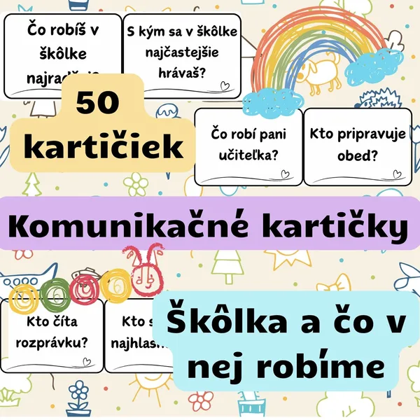 Škôlka a čo v nej robíme - Komunikačné kartičky