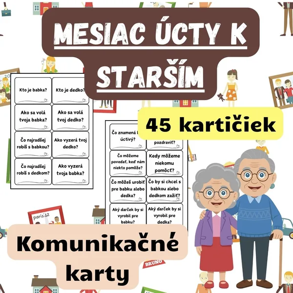 Mesiac úcty k starším - komunikačné kartičky