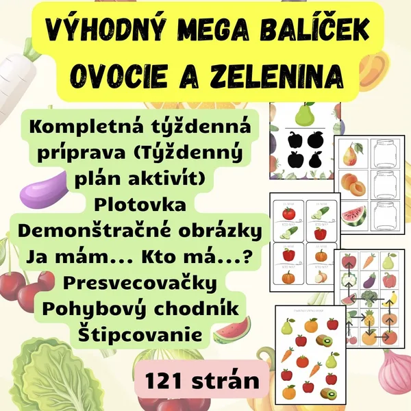 OVOCIE A ZELENINA - VÝHODNÝ MEGA BALÍČEK