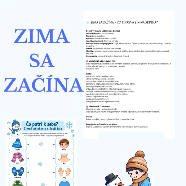 Zima sa začína-Človek a príroda