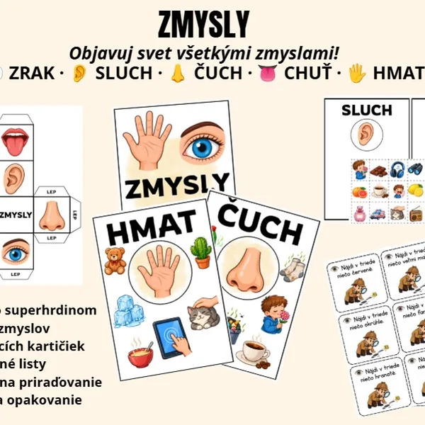 ZMYSLY – Objavujeme svet všetkými zmyslami 👀👂👃👅🖐️