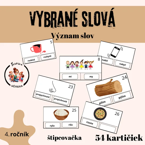 Vybrané slová - význam slov