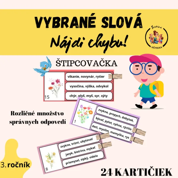 Vybrané slová - Nájdi chybu!