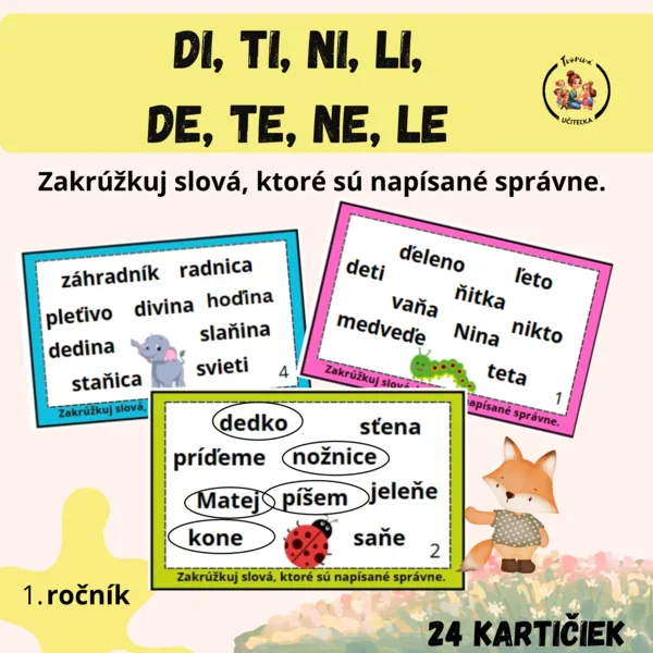 DI, TI, NI, LI, DE, TE, NE, LE