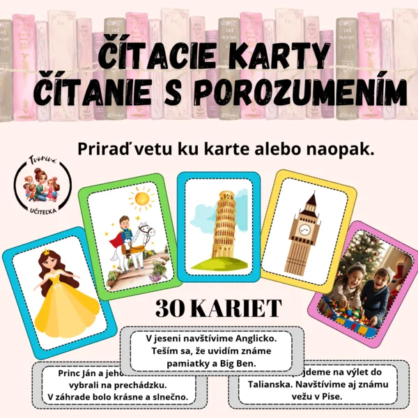 Čítanie s porozumením - karty