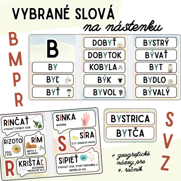 Vybrané slová na nástenku