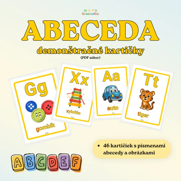 Abeceda - demonštračné kartičky (PDF súbor)