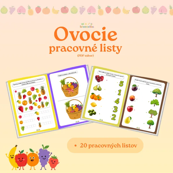 Ovocie - pracovné listy (PDF súbor)
