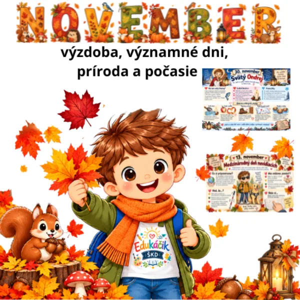 🍂 NOVEMBER – významné dni, príroda a počasie
