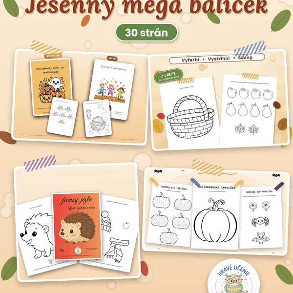 Jesenný 30 stranový balíček pre predškolákov