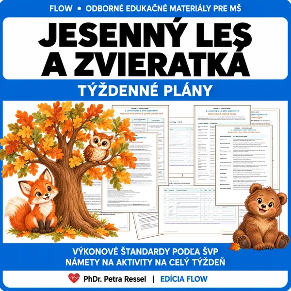 Jeseň - Jesenný les, zvieratká / PLÁNY - Komplexne a odborne spracovaná téma