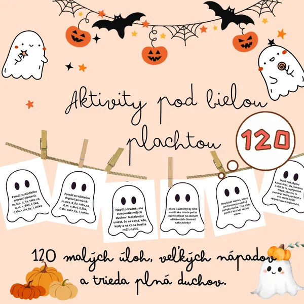 Aktivity pod bielou plachtou/ halloween na hodinách