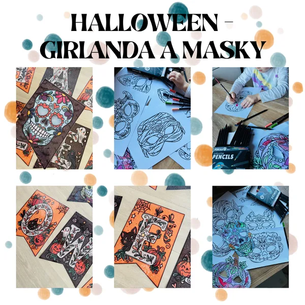 Halloween - girlanda a masky