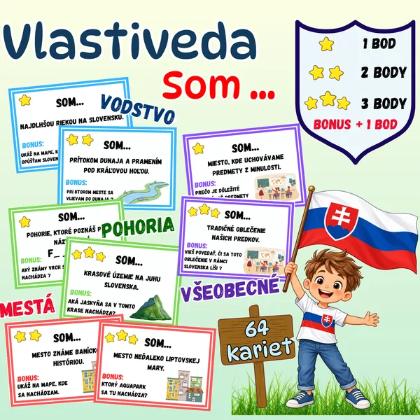 VLASTIVEDA – SOM... | HRA O SLOVENSKU | KOMUNIKAČNÉ KARTIČKY