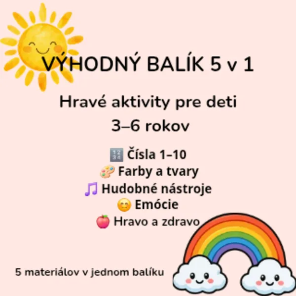 🎨 HRAVÉ UČENIE – Veľký balík 5v1