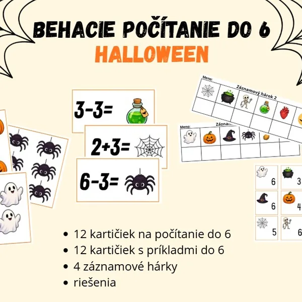 🎃 BEHACIE POČÍTANIE DO 6 – HALLOWEEN 👻