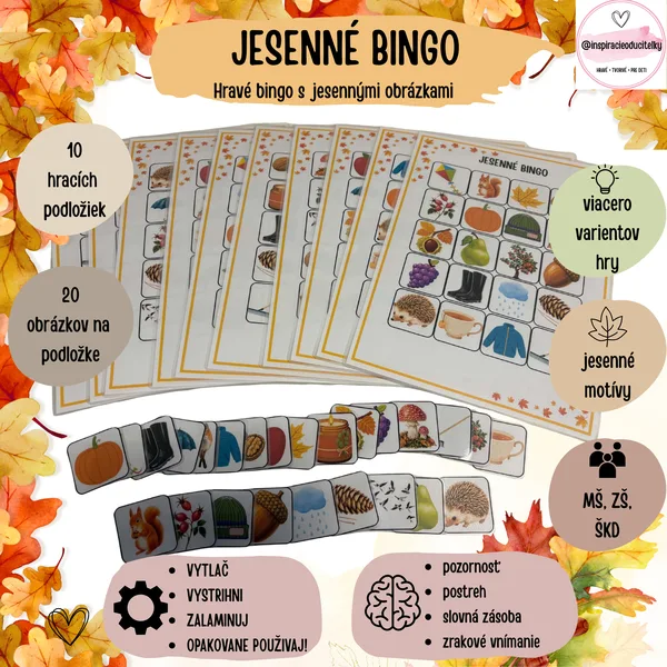 JESENNÉ BINGO