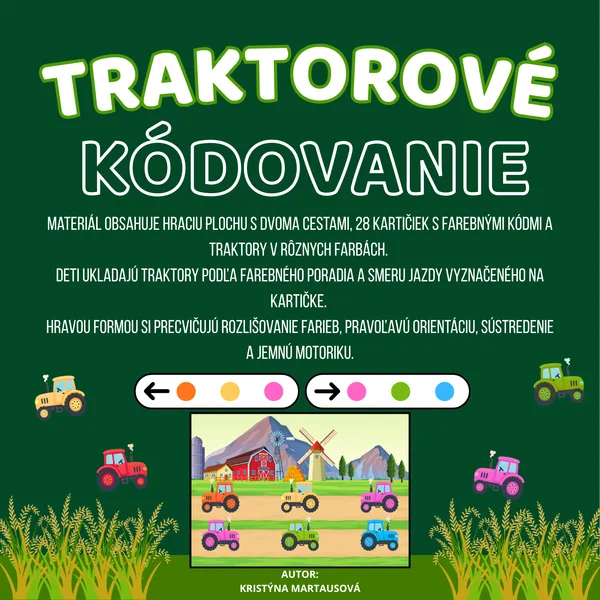Traktorové kódovanie - Farby a smery 🚜 🌾