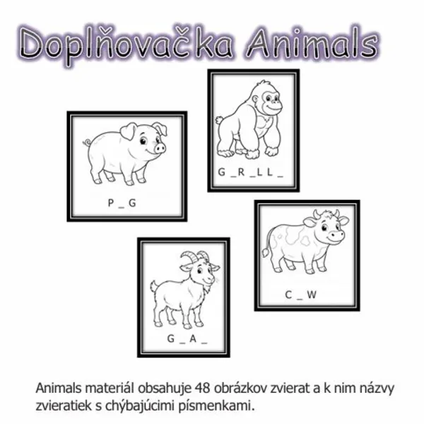 Doplňovačka Animals