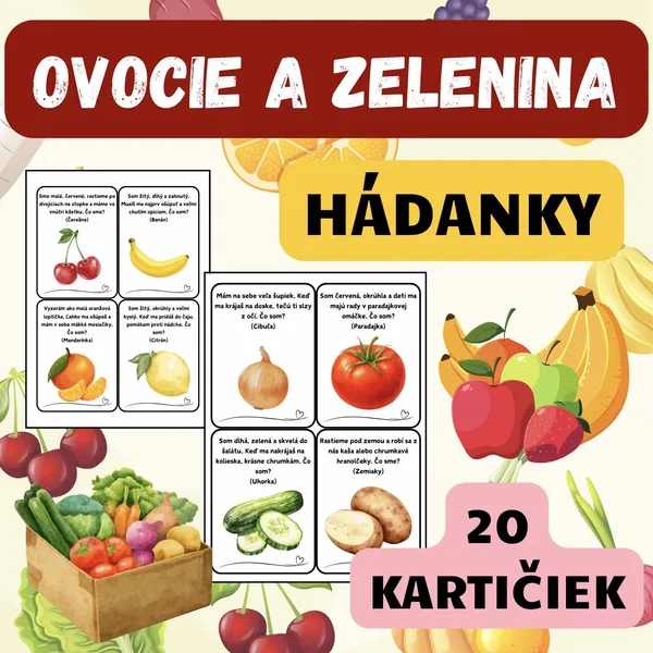 OVOCIE A ZELENINA - hádanky
