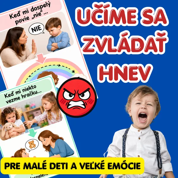 Učíme sa zvládať hnev – situačné kartičky a plagáty pre predškolákov