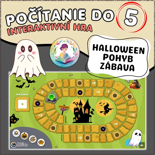 HALLOWEEN - INTERAKTÍVNA HRA (počítanie do 5)