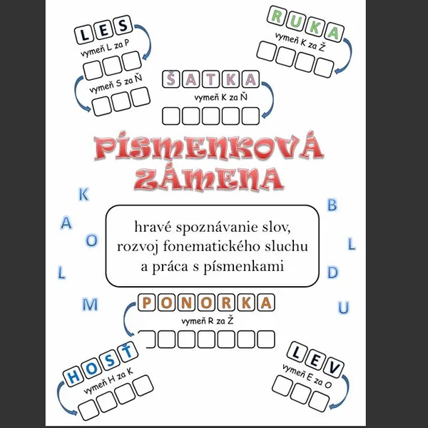 Písmenková zámena - hravé spoznávanie slov