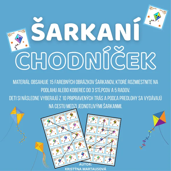 Šarkaní chodníček - Pohybový chodníček s farebnými šarkanmi 🪁🍂