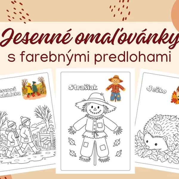 Jesenné omaľovánky s predlohami