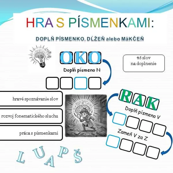 Hra s písmenkami - Hravé spoznávanie slov