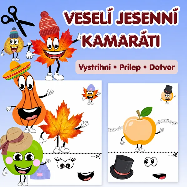 Jeseň – tvorivé aktivity pre deti | Vystrihovanie a lepenie