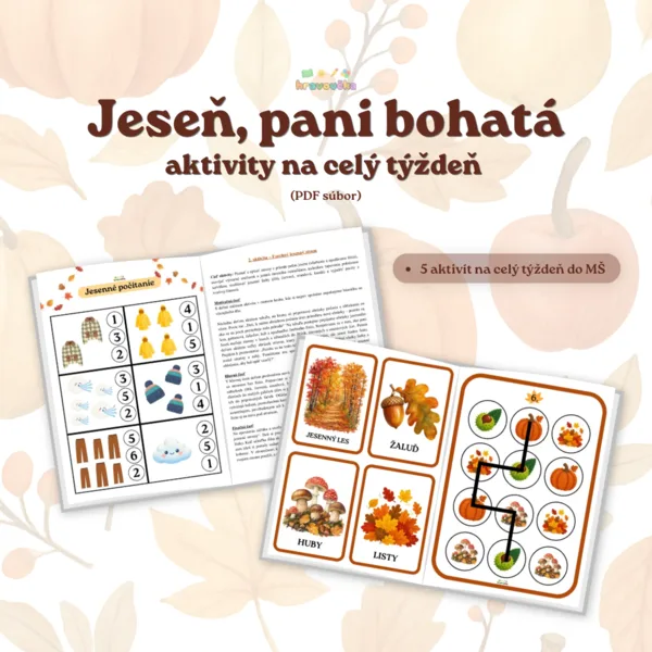 Jeseň, pani bohatá - aktivity na celý týždeň (PDF súbor)