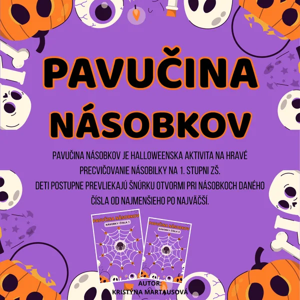 Pavučina násobkov - Halloweenske precvičovanie násobilky 🕸️🎃