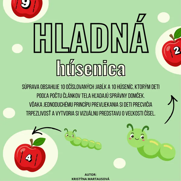 Hladná húsenica - Prevliekanie a počítanie 🍎