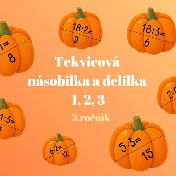 Tekvicová  násobilka a delilka  1, 2, 3